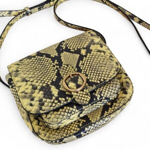 Banana Republic Gothic Snake Print Leather Crossbody Bag Witchcore Glam